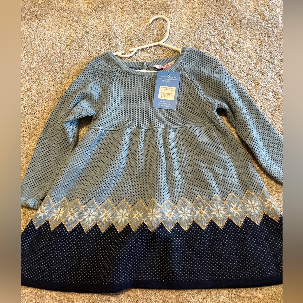 Ruffle Butts Fair Isle dress 2T